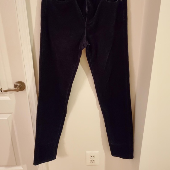 Navy Blue Skinny Corduroy Pants - Picture 1 of 3